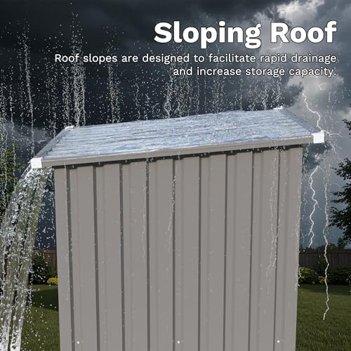 Devoko 3x3 FT Outdoor Storage Shed, Small Garden Tool Shed - Image 3