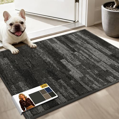 JSEI Dirt Trapper Door Mat 20"x32", Non-Slip Doormat, Light Gray by JSEI