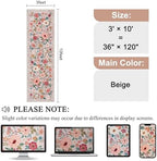 DUKINO 3x10 Runner Rug, Floral Washable Kitchen Runner Rug Non Slip - Image 2