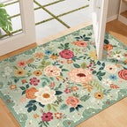 DUKINO 2x3 Rug, Floral Washable Rug - Image 4