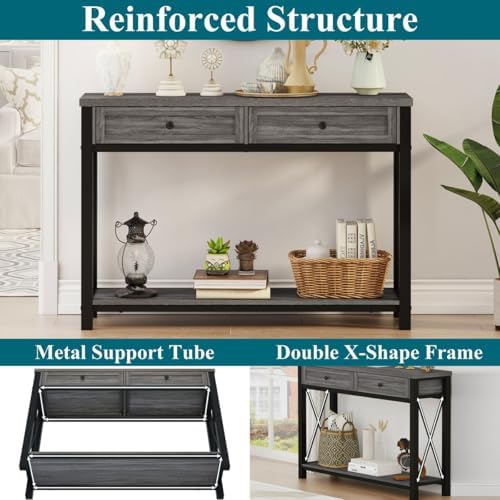 BON AUGURE Sofa Table with 2 Drawers, Console Tables - Image 4