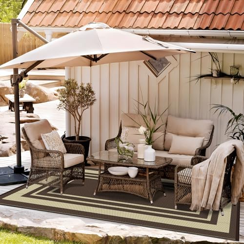 GENIMO Outdoor Rug, Waterproof Plastic Rugs - Image 3