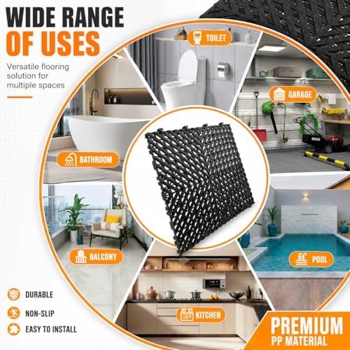30-Pack 15.75" x 15.75" Interlocking Garage Floor Tiles, Heavy Duty Non-Slip - Image 7