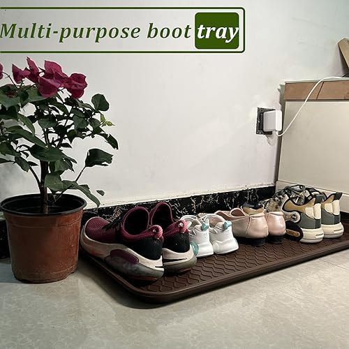 Large Multifunctional Boot Tray 2 Pack Boot Mat Washable Indoor or Outdoor Tray - Image 2