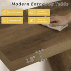 51" Console Table, V-Shaped Entryway Table, Wood Sofa Table Behind Couch - Image 5