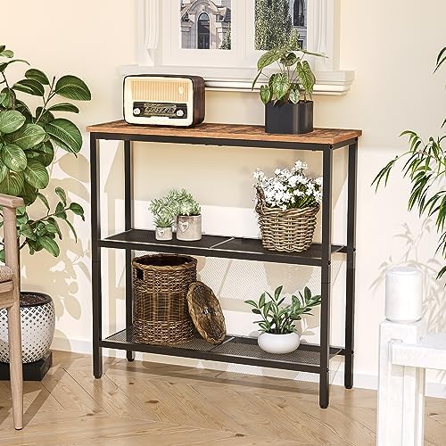 HOOBRO 29.5" Narrow Console Table, 3-Tier Entryway Table, Thin Sofa Table - Image 2