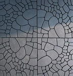 Plastic Interlocking Deck Tiles, 44 Pack, Simulated Cobblestone, Non-Slip Patio by Unknown