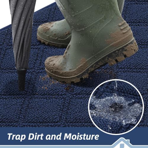 BEQHAUSE Dirt Trapper Door Mat 24" x 36" Non-Slip Washable - Image 3