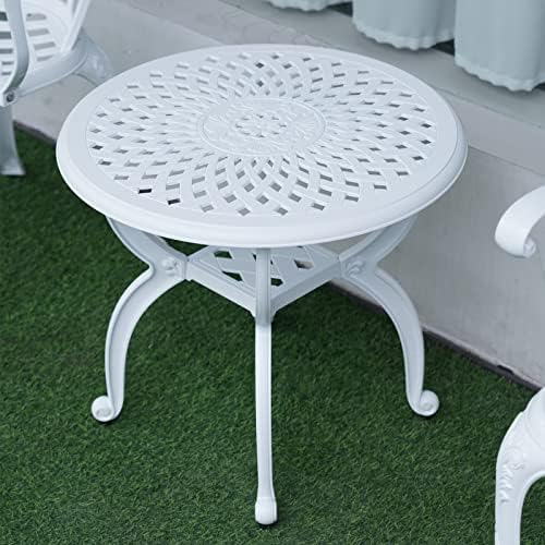 YKSY&YKSY Jardin DE Centennial Cast Aluminum Outdoor Side Table, Anti-Rust - Image 7