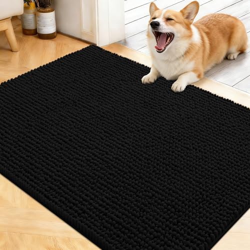OLANLY Dog Door Mat for Muddy Paws 40x32, Extra Absorbent Chenille Mud Mat by OLANLY