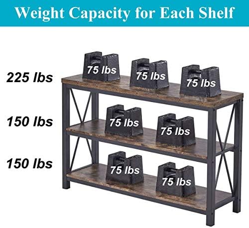 BON AUGURE Sofa Console Table, 3-Tier Wood Entryway Table - Image 4