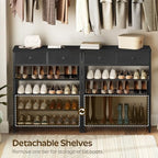 YATINEY 5 Tier Shoe Rack, Large Capacity Shoe Storage Organizer, Metal Shoe - Image 5