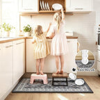 HEBE Boho Kitchen Rugs Set of 2, Non Slip Washable Kitchen Mats - Image 6