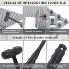 Drydiet 8 Pack Drainage Tiles Modular Interlocking Floor Tiles - Image 3
