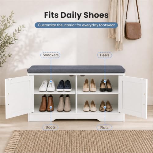 NEWBULIG Shoe Bench with Storage - Image 5