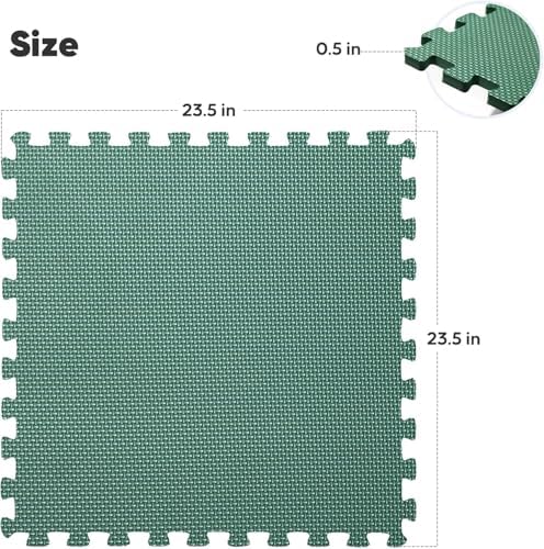 36 Pack 144 sqft Home Gym Mat, Puzzle Exercise Mat, EVA Interlocking Foam Floor - Image 2