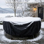 SheeChung Patio Furniture Cover Waterproof, Round Table Cover - Image 4