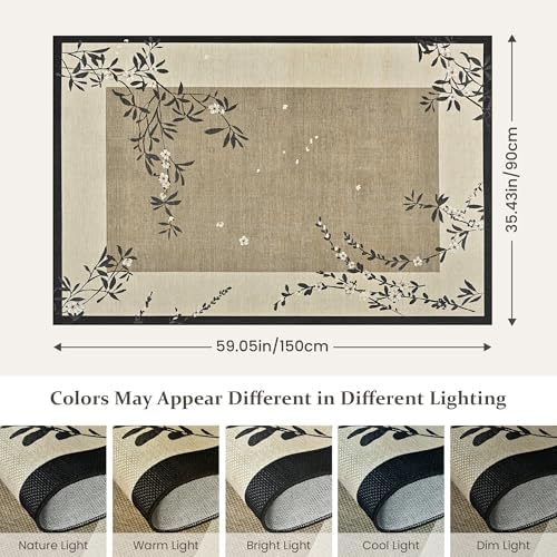 Easy Jute Outdoor Rug, Washable 3x5 Front Door Mat - Image 2