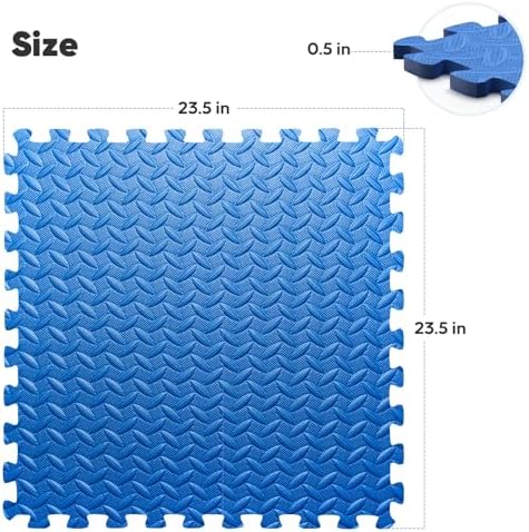 32 Pack 128 sqft Home Gym Mat, Puzzle Exercise Mat, EVA Interlocking Foam Floor - Image 2