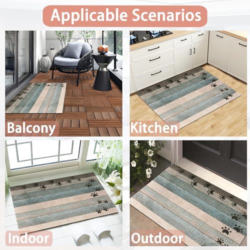 Darkyazi Colorful Door Mat 23.6" x 35.4" Waterproof and Stain-Resistant Front - Image 7