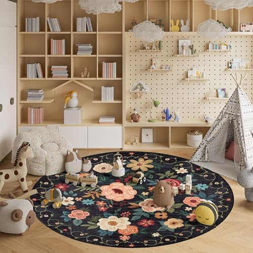 DUKINO 6ft Round Rug, Soft Washable Circle Rug - Image 6