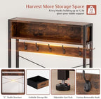 Hall Tree with Bench & 3 Drawers Storage 31.5" Coat Rack Entryway Organizer - Image 5