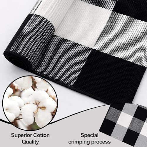 OLANLY Fall Door Mat, Buffalo Plaid Rug - Image 6