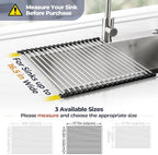 Tomorotec Roll Up Dish Drying Rack Over Sink, 304 Steel - Image 4