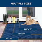 Smiry Front Door Mat Outside Entrance, Low Profile Rubber Doormat - Image 2