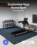AIRHOP 0.56in Thick 48 Sq Ft Exercise Equipment Mats, 12 Tiles Upgraded Rubber - Image 4