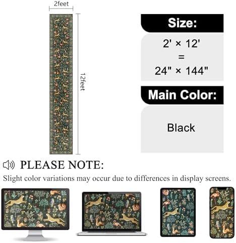 DUKINO 2x12 Washable Runner Rug, Non Slip Animal Rug - Image 2