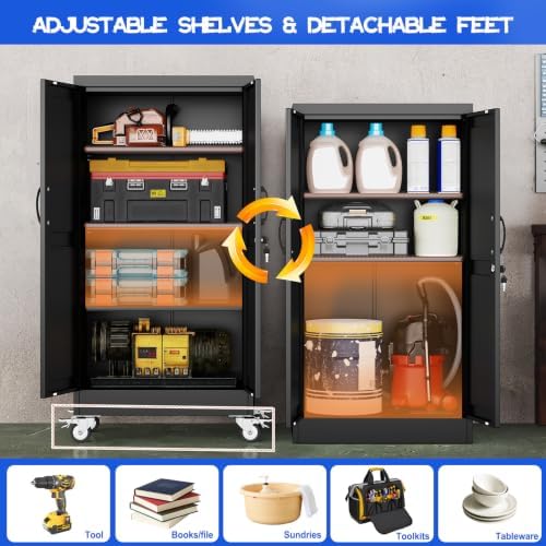 GAIOUS 47.2" Tall Metal Storage Cabinet - Image 5