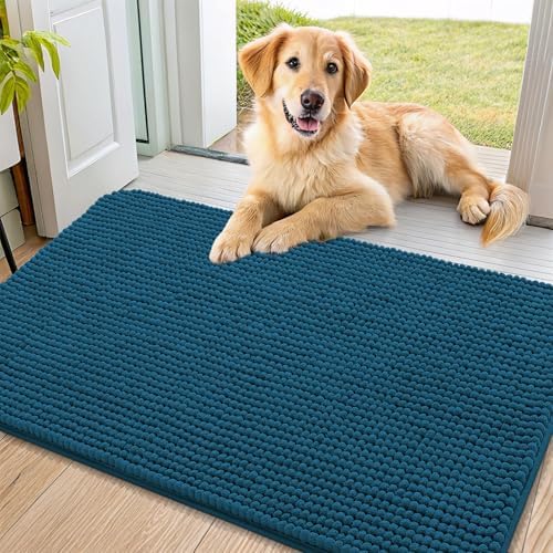 Smiry Dog Door Mat for Muddy Paws 36x24, Absorbent Low-Profile Doormats by Smiry