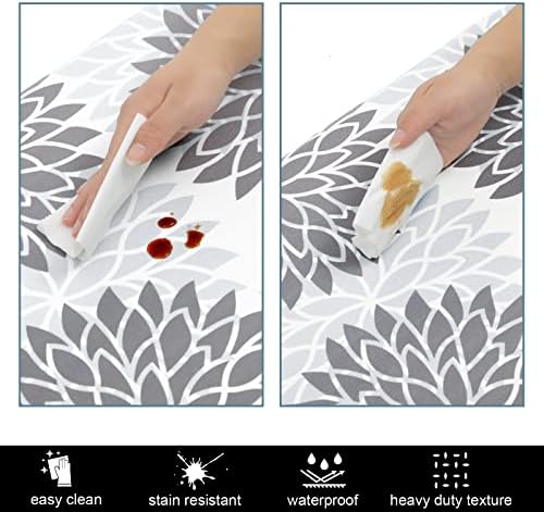 HEBE Kitchen Mats for Floor, Floral Anti Fatigue Kitchen Rugs Set of 2 - Image 4