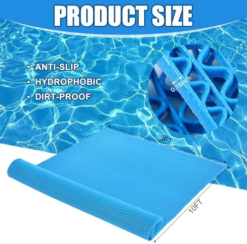 Tondiamo Pool Mats Non Slip Drainage Floor Pool Deck Mats, 3X 10 Ft, S Blue - Image 2