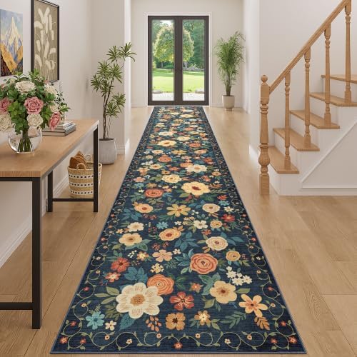 DUKINO 3x16 Runner Rug for Hallway, Non Slip Long Washable Rug by DUKINO
