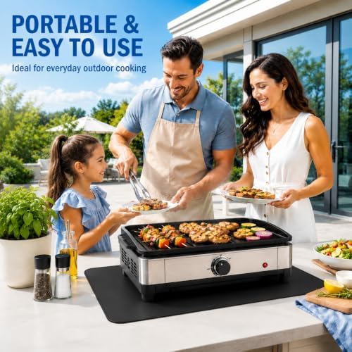 Heat Resistant Grill Mat for Countertop, 2 Pack Waterproof BBQ Mat for Table - Image 4