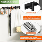 Coat Rack Wall Mounted with 5 Hooks, Heavy Duty Stainless Steel Wall Hooks - Image 6