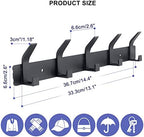 Coat Rack Wall Mounted, 5 Coat Hooks - Image 2