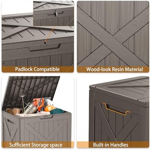 32 Gallon Deck Box, Waterproof Outdoor Storage Boxes - Image 5