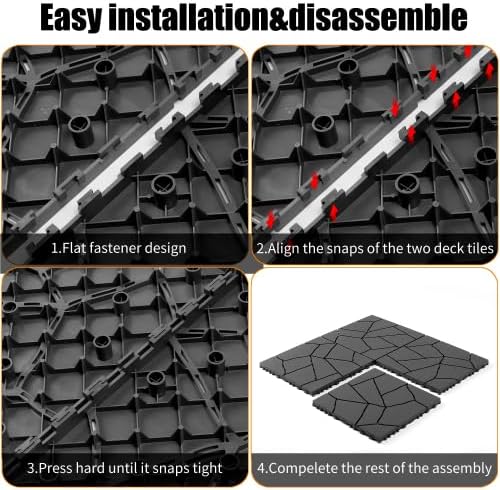 Interlocking Plastic Patio Deck Tiles, Waterproof All‑Weather Indoor & Outdoor - Image 4