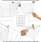 C&AHOME Wire Cube Storage, 12-Cube Storage Organizer Metal, C Grids - Image 7