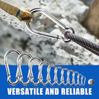 6pcs 6.20 inch Large 304 Stainless Steel Carabiner Clip Hooks Spring Snap - Image 6