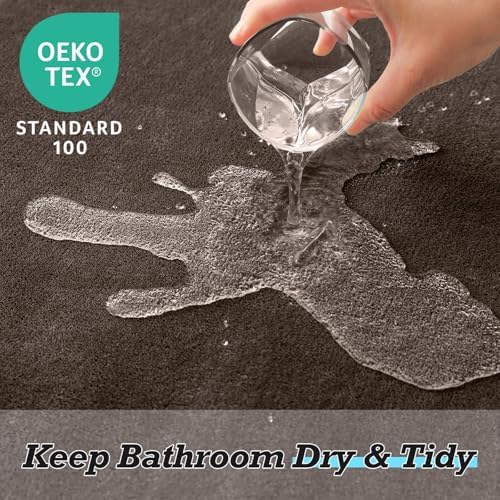 HUXMEYSON Bathroom Rugs Sets 3 Piece, Non-Slip & Quick Dry Bath Mat Set - Image 5