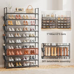 LUKYTOWER Sturdy Tall Shoe Rack 10 Tier Stackable Shoes Organizer - Image 4