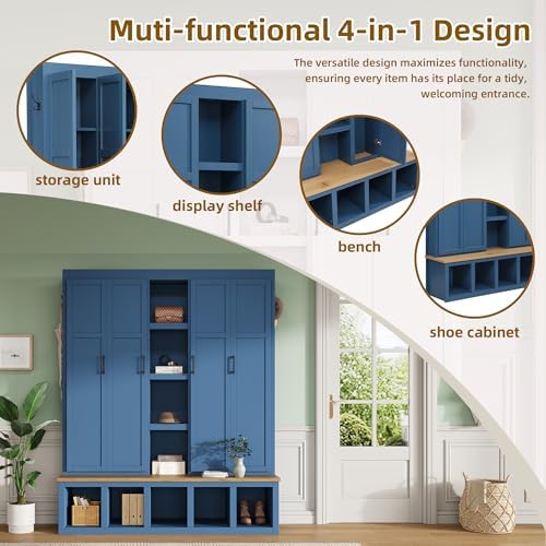 Merax Modern Farmhouse Hall Tree - Image 4