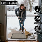 Yimobra Front Door Mat for Outside Entrance, Pale Khaki - Image 5