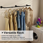 Wall Mounted Clothes Rack, 72.5in Industrial Pipe Clothing Rack - Image 5