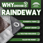 RAINDEWAY 14x14 Feet Tarps Heavy Duty Waterproof, 10Mil Multipurpose Tarp - Image 2