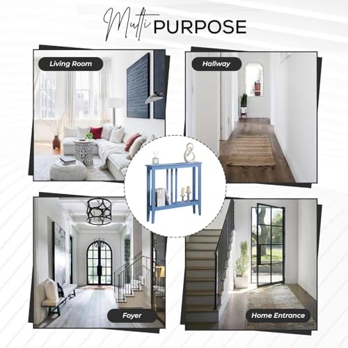 Kings Brand Narrow Console Table w/Storage Shelf - Image 6
